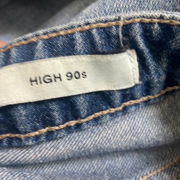 Cotton On High 90s high rise straight leg jeans with side stripes size 6 - Picture 9 of 10
